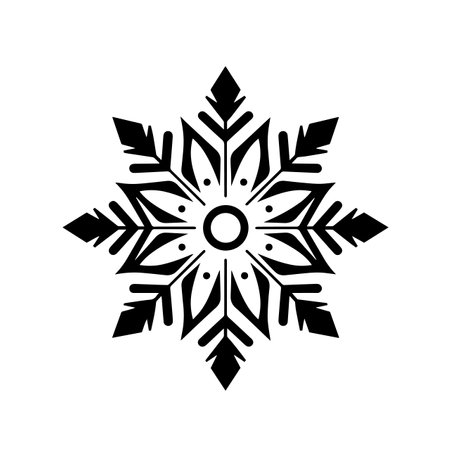 Silent Snowflake logo vector illustration. Silent Snowflake vector Icon and Sign.のイラスト素材