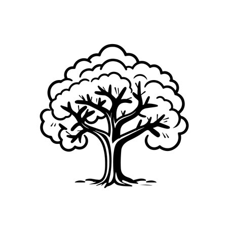 Tree logo vector illustration. Tree vector Icon and Sign.のイラスト素材