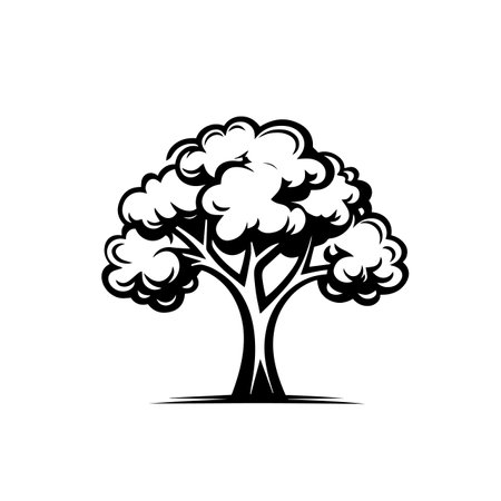 Tree logo vector illustration. Tree vector Icon and Sign.のイラスト素材
