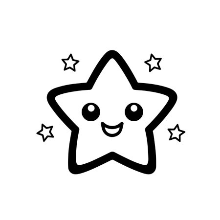 Twinkling Star logo vector illustration. Twinkling Star vector Icon and Sign.のイラスト素材