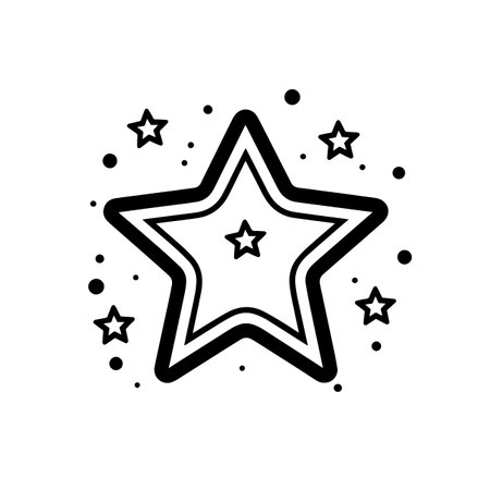 Twinkling Star logo vector illustration. Twinkling Star vector Icon and Sign.のイラスト素材