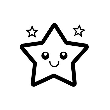 Twinkling Star logo vector illustration. Twinkling Star vector Icon and Sign.のイラスト素材