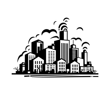 Urban logo vector illustration. Urban vector Icon and Sign.のイラスト素材