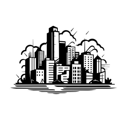 Urban logo vector illustration. Urban vector Icon and Sign.のイラスト素材