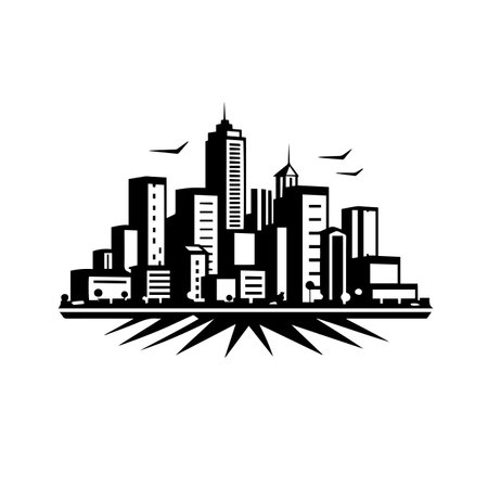 Urban logo vector illustration. Urban vector Icon and Sign.のイラスト素材