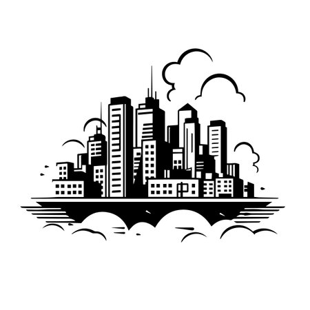 Urban logo vector illustration. Urban vector Icon and Sign.のイラスト素材