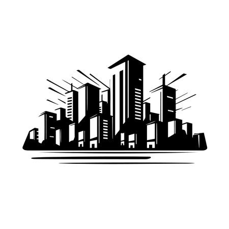 Urban logo vector illustration. Urban vector Icon and Sign.のイラスト素材