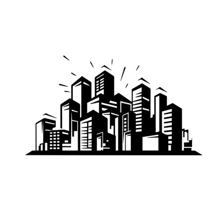 Urban logo vector illustration. Urban vector Icon and Sign.のイラスト素材