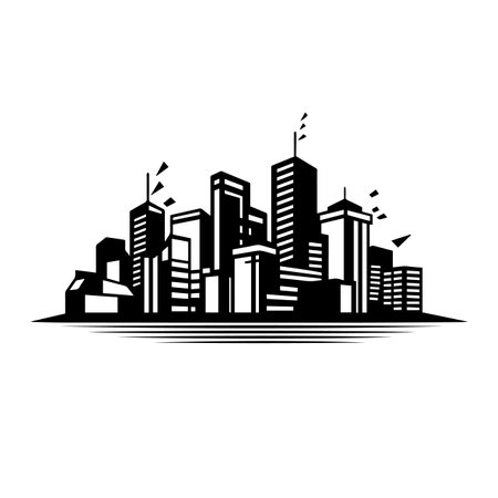 Urban logo vector illustration. Urban vector Icon and Sign.のイラスト素材