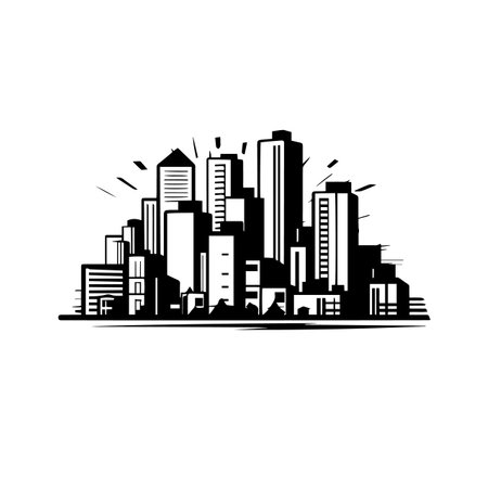 Urban logo vector illustration. Urban vector Icon and Sign.のイラスト素材