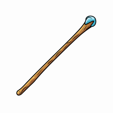 Wand flat vector illustration. Wand cartoon hand drawing isolated vector illustration.のイラスト素材