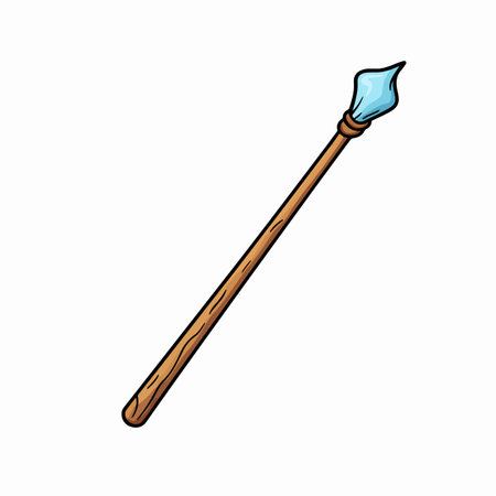 Wand flat vector illustration. Wand cartoon hand drawing isolated vector illustration.のイラスト素材