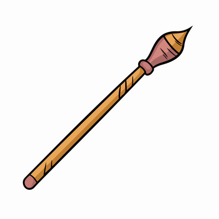 Wand flat vector illustration. Wand cartoon hand drawing isolated vector illustration.のイラスト素材