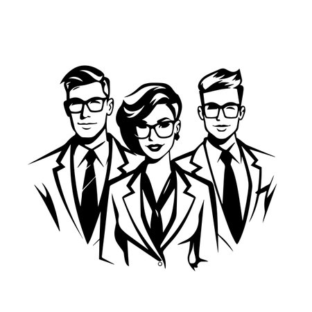 business people logo vector illustration. business people logo, Icon and Sign.のイラスト素材