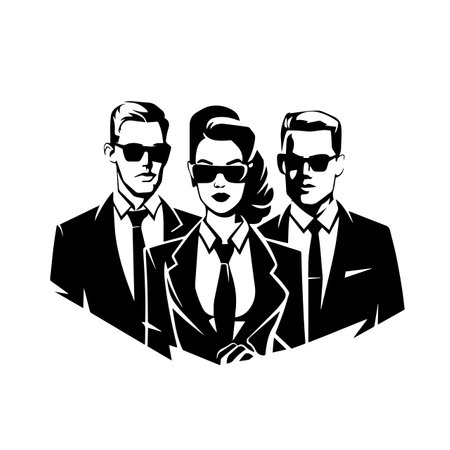 business people logo vector illustration. business people logo, Icon and Sign.のイラスト素材