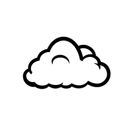 Cloud silhouette vector illustration. Cloud silhouette, Icon and Sign.のイラスト素材
