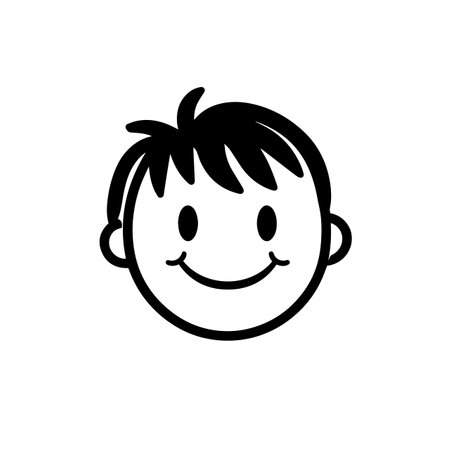 Happy Smile silhouette vector illustration. Happy Smile silhouette, Icon and Sign.のイラスト素材