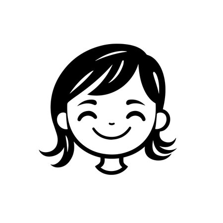 Happy Smile silhouette vector illustration. Happy Smile silhouette, Icon and Sign.のイラスト素材