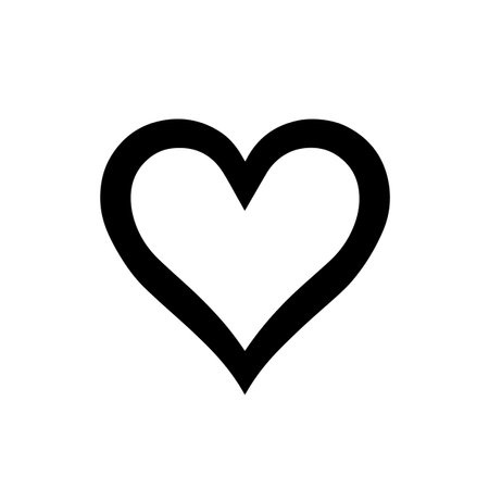 Heart silhouette vector illustration. Heart silhouette, Icon and Sign.のイラスト素材