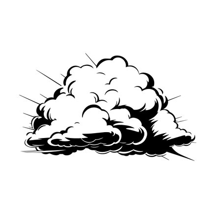 Lightning thunderstorm silhouette vector illustration. Lightning thunderstorm silhouette, Icon and Sign.のイラスト素材