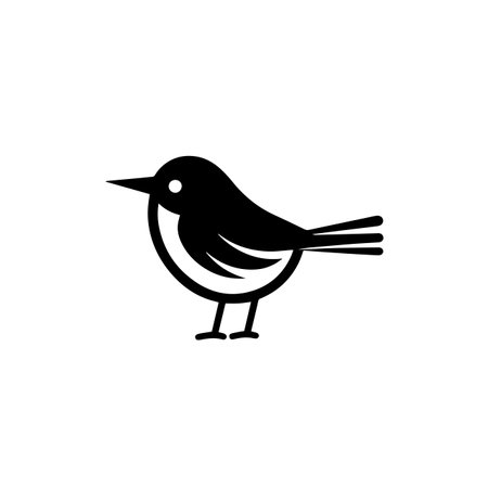 Minimalist bird logo vector illustration. Minimalist bird logo, Icon and Sign.のイラスト素材