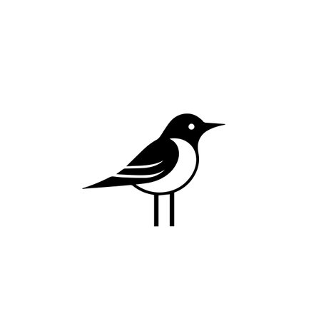 Minimalist bird logo vector illustration. Minimalist bird logo, Icon and Sign.のイラスト素材