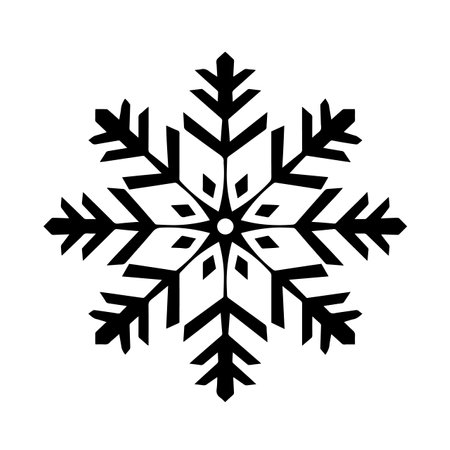 Silent Snowflake silhouette vector illustration. Silent Snowflake silhouette, Icon and Sign.のイラスト素材