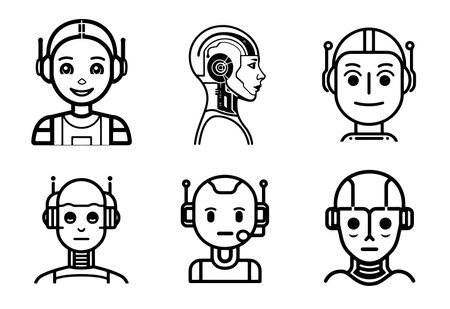 Set of AI assistant vector illustration. AI assistant Icon and Sign.のイラスト素材