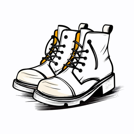 Vector illustration of cartoon athletic sneakers.のイラスト素材