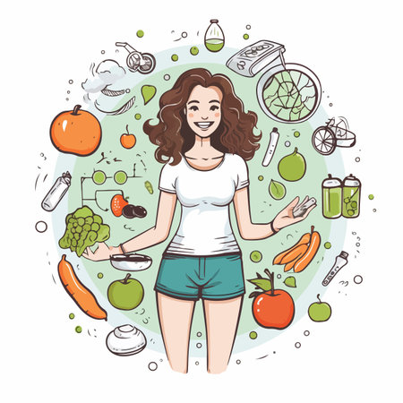 Vector illustration of a healthy lifestyle heart emblem.のイラスト素材