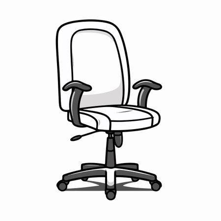 Vector illustration of office chairs front and back.のイラスト素材