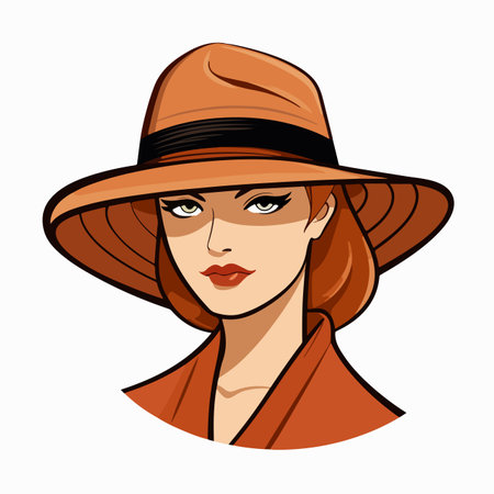 Vector illustration of female hats and caps.のイラスト素材