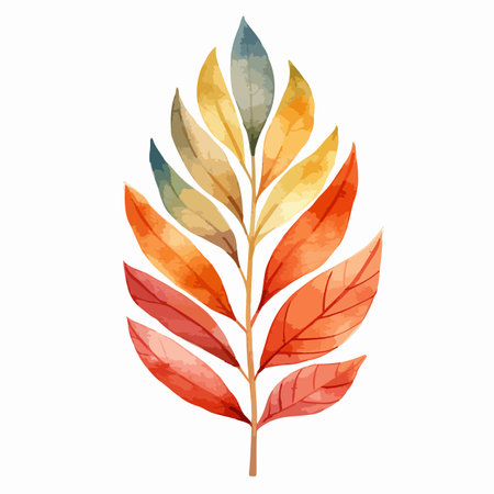 Watercolor vector illustration of a set featuring herbs, wildflowers, and spices.のイラスト素材