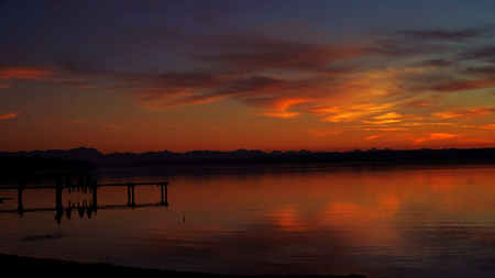 Lake Ammerの写真素材