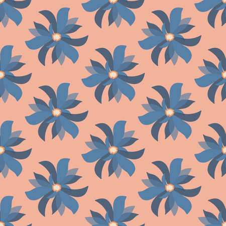 seamless floral pattern with hand drawn cute flowers. creative floral designs for fabric, wrapping, wallpaper, textile, apparel. vector illustrationのイラスト素材
