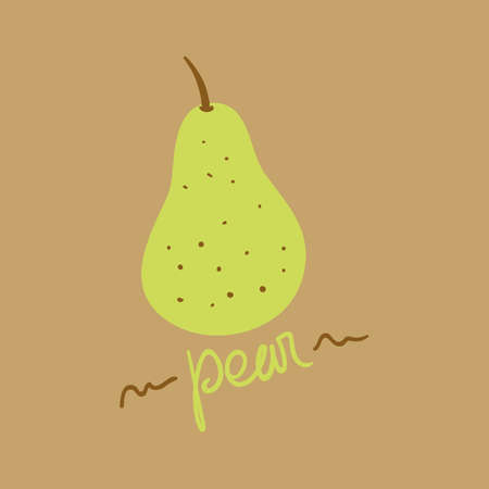 hand drawn pear fruit vector illustration. creative designs for fabric, wrapping, wallpaper, textile, apparel.のイラスト素材