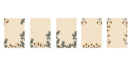 hand drawn doodle flowers frame vector illustration. Perfect for apparel,fabric, textile, nursery decoration,wrapping paper.のイラスト素材