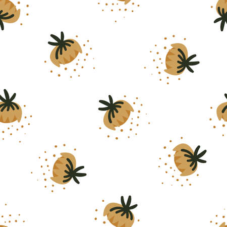 seamless floral pattern with hand drawn pretty flowers. Perfect for apparel,fabric, textile, decoration,wrapping paper. Vector illustration.のイラスト素材