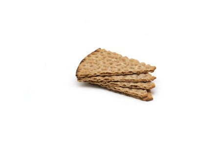 Swedish crispbread isolated on white