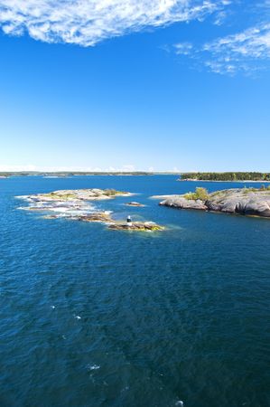 Swedish archipelago in sunny dayの写真素材