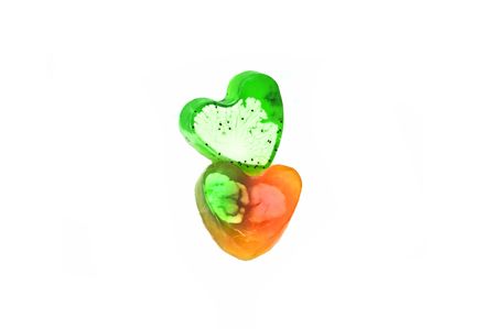 Heart shaped soapの写真素材