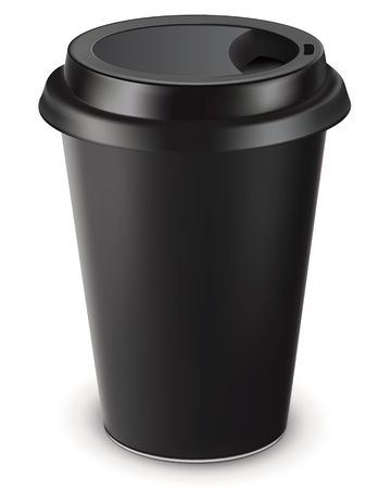 Disposable coffee cup isolated  Vector illustrationのイラスト素材