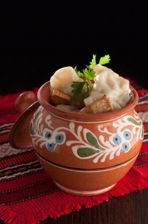 Dumplings  Ukrainian dishの写真素材