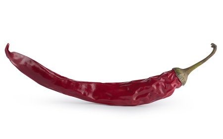 Dried chili pepper. Isolated with clipping pathの写真素材