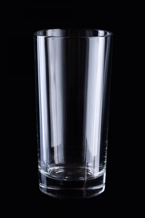 Empty glass on blackの写真素材