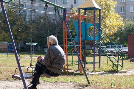 Old man swingsの写真素材