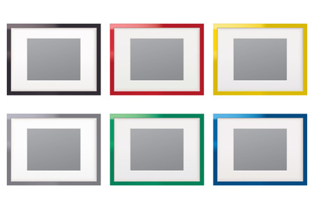 Paper frames. Set. Vector illustrationのイラスト素材