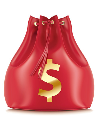 Money Bags with currency symbols, isolated. Vector illustrationのイラスト素材