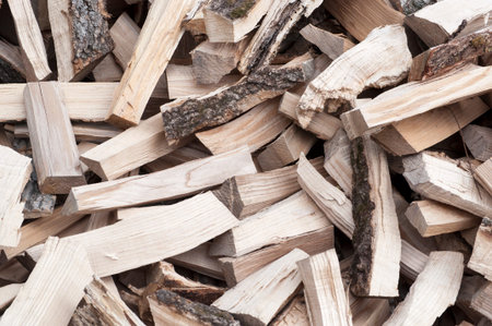 Background of the chopped firewood