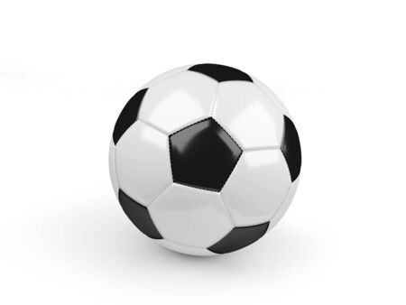 Soccer ball isolated on whiteの写真素材